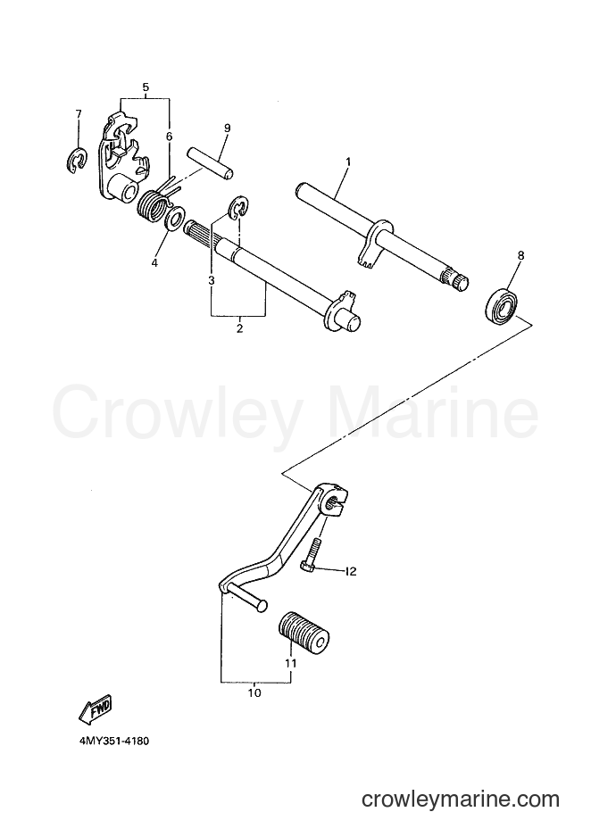 1996 Dirt Bike XTZ660 - XTZ660 (4MY3) [080] - SHIFT SHAFT