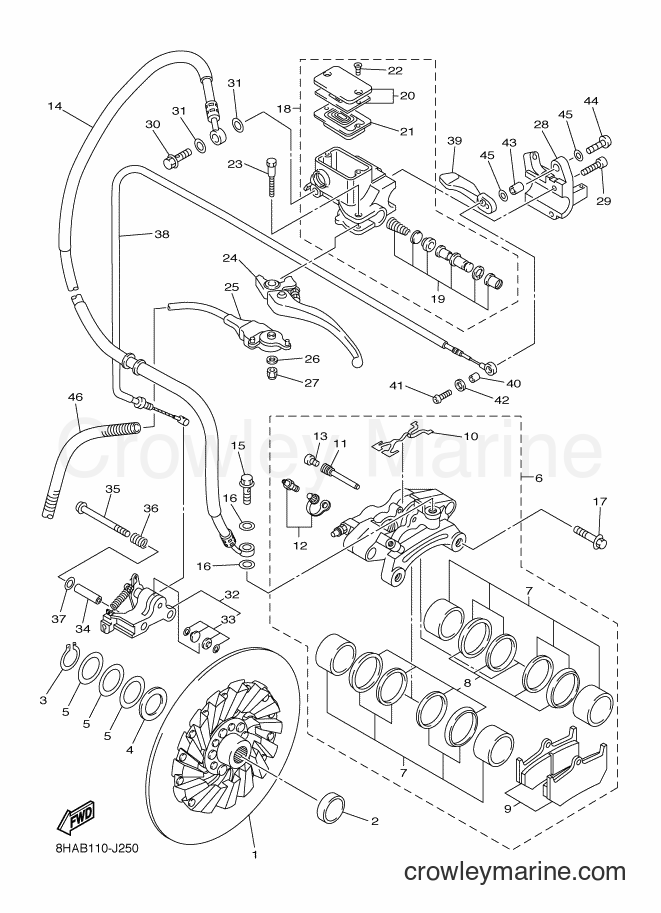 2010 Snowmobile RFX10RM - RFX10RM (8HAB) [020] - BRAKE