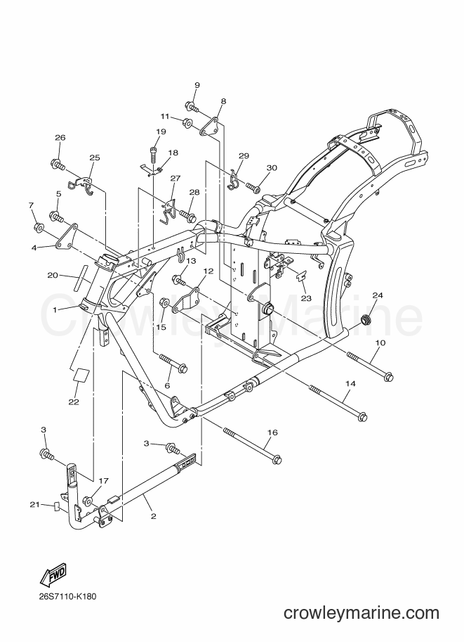 Yamaha Motors XVS950A (5S7C) [010] - FRAME
