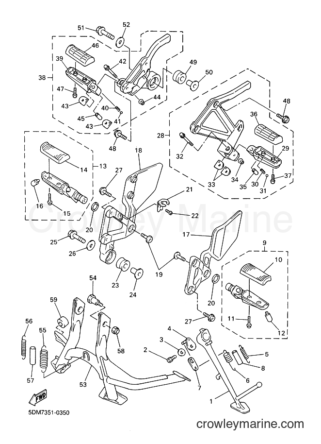 Yamaha Motors FZS600 (5DM7) [110] - STAND & FOOTREST