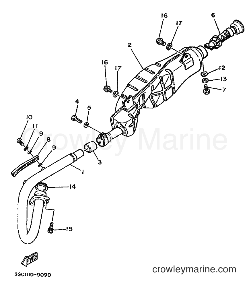 1989 ATV YFM200DX - YFM200DX (3GC2) [010] - EXHAUST