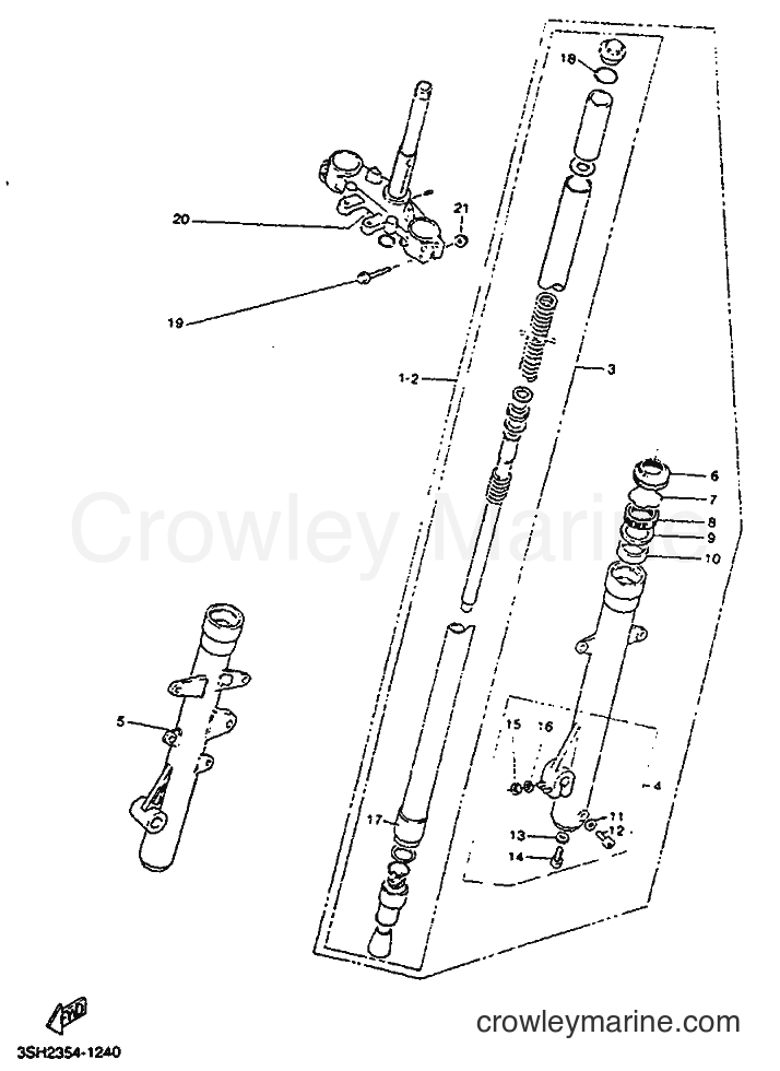 1992 Dirt Bike TDR125 - TDR125 (3XE2) [999] - FRONT FORK