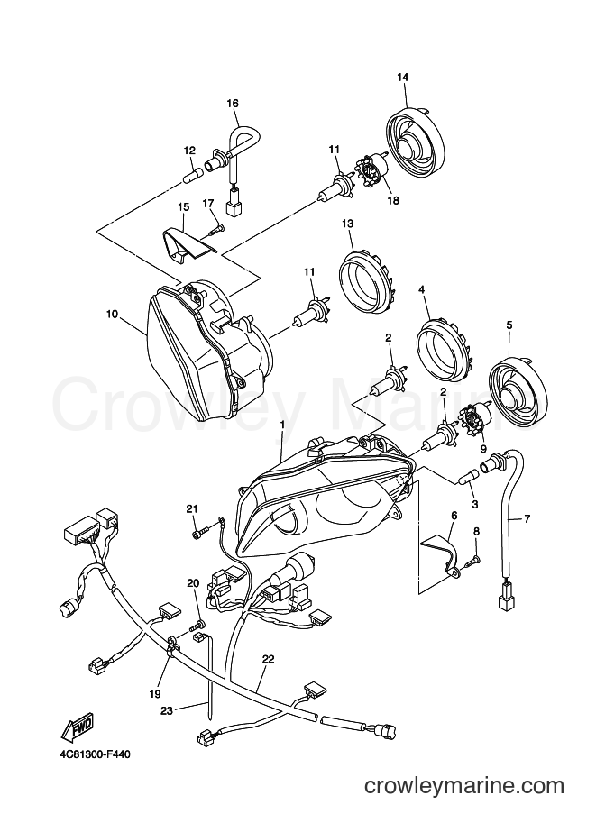 2008 Sport Bike YZF-R1 - YZF-R1 (4C88) [060] - HEADLIGHT