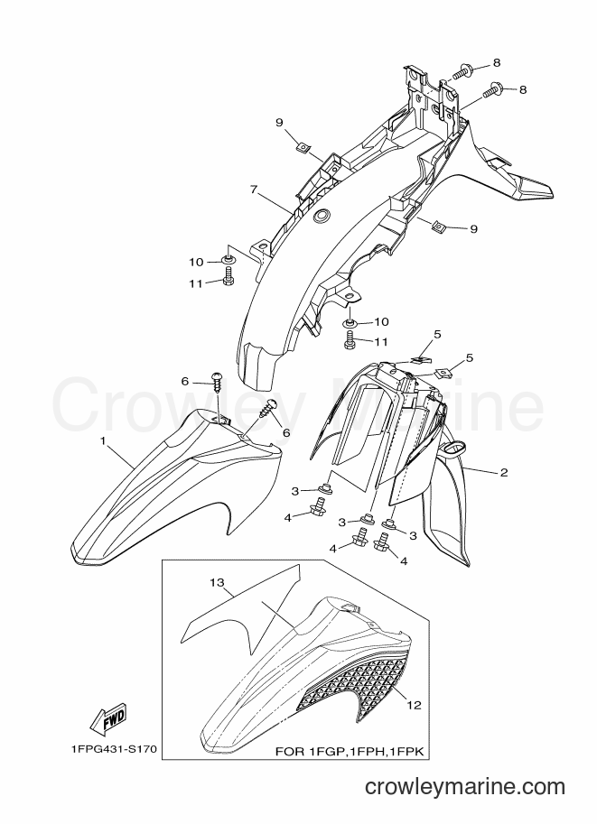 Yamaha Motors T115FLSE (1FPG) [010] - FENDER