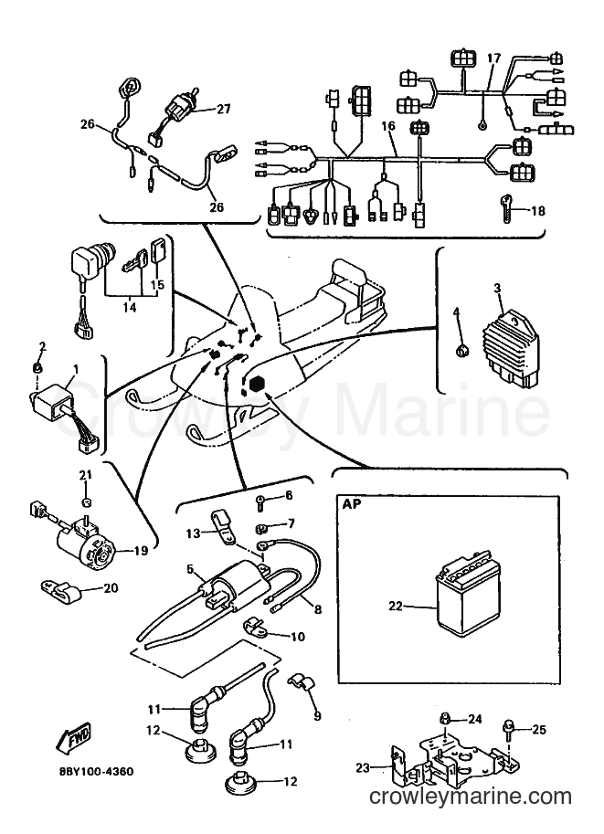 1994 Snowmobile ET410TR - ET410TR (8BY1) [020] - ELECTRICAL 1