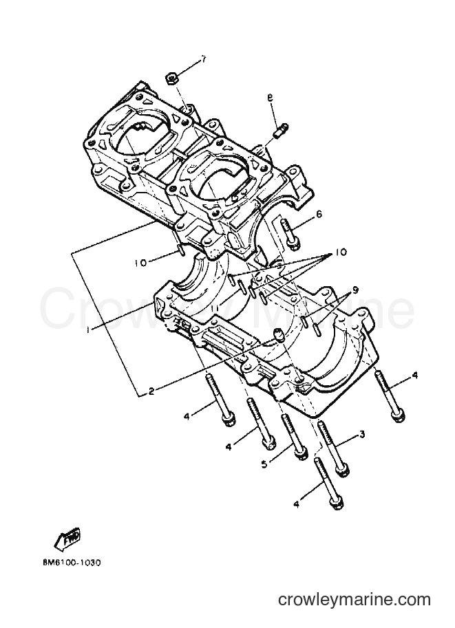1990 Snowmobile VMX540P - VMX540P (87V1) [010] - CRANKCASE