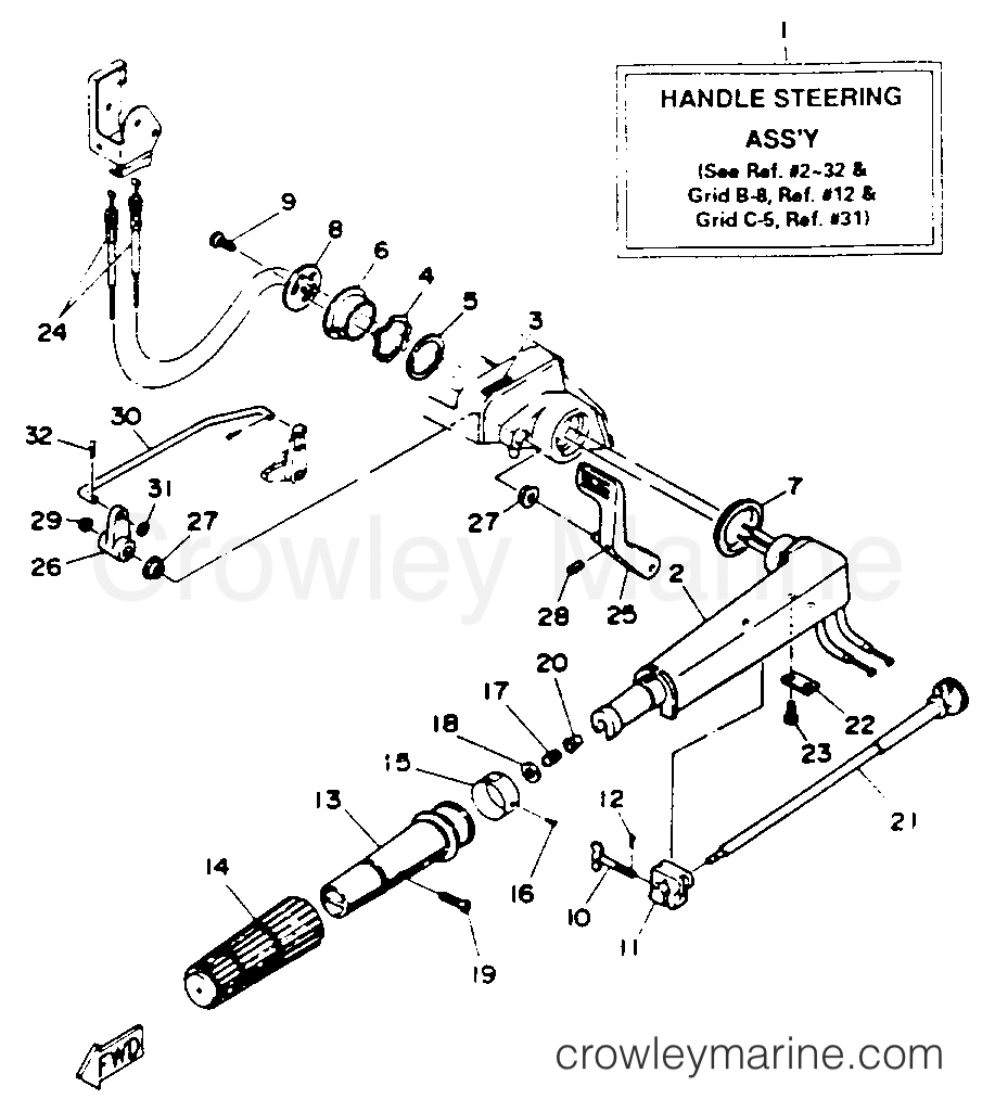 Yamaha Motors 30MSHR - STEERING