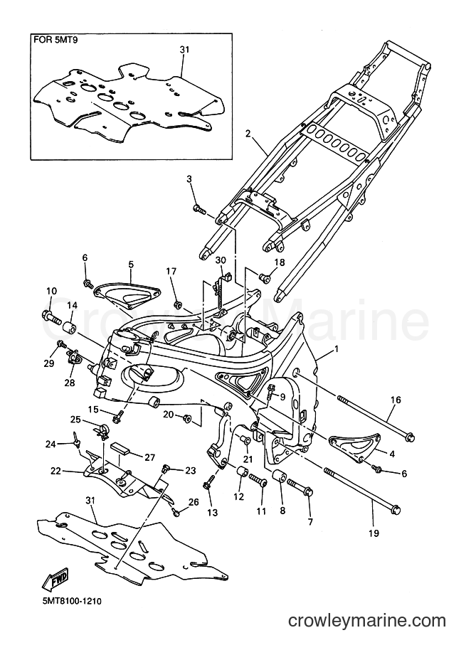 2001 Sport Bike YZF-R6 - YZF-R6 (5MTA) [010] - FRAME
