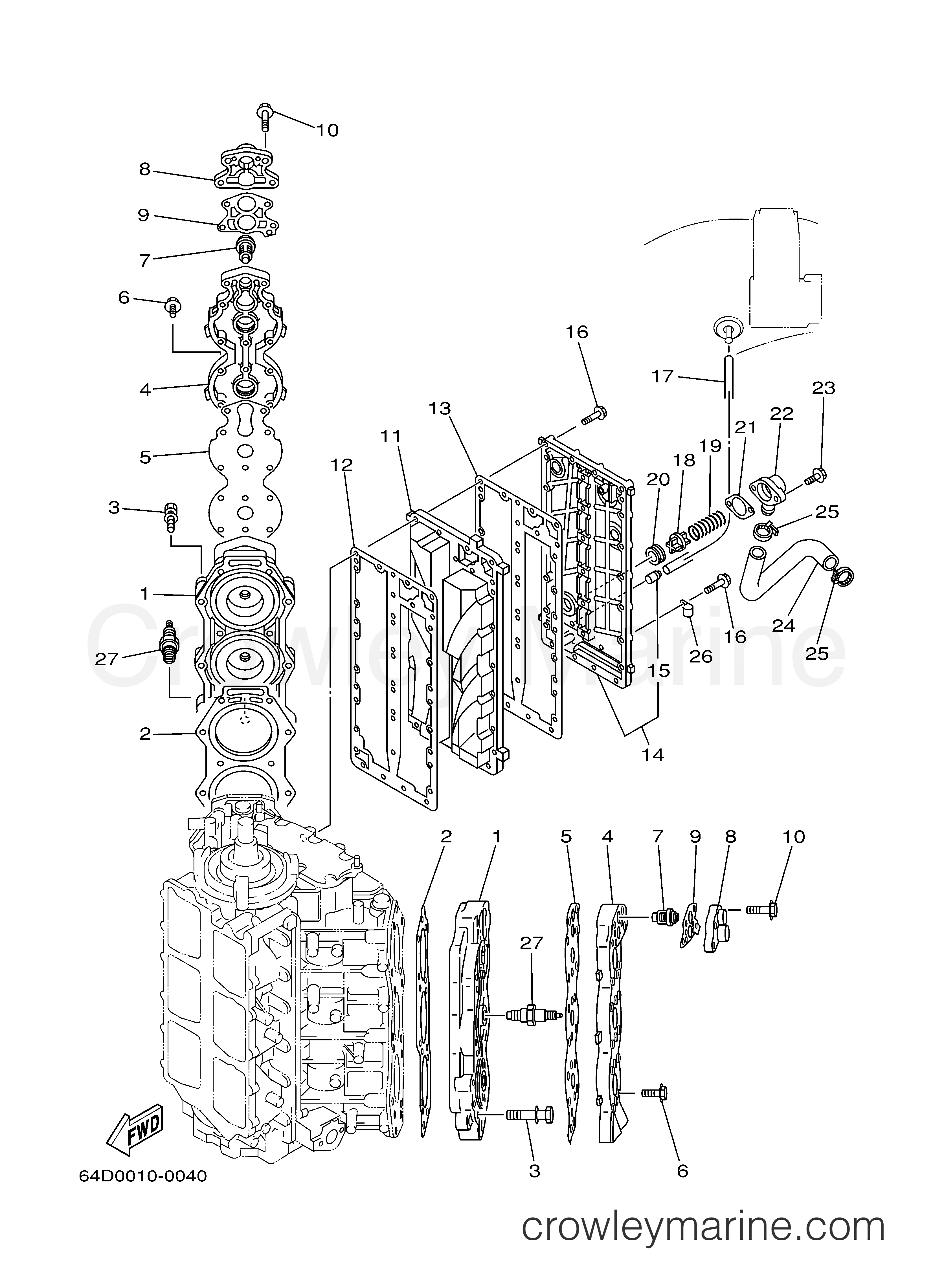 Yamaha Motors 150TXRB - CYLINDER CRANKCASE 2