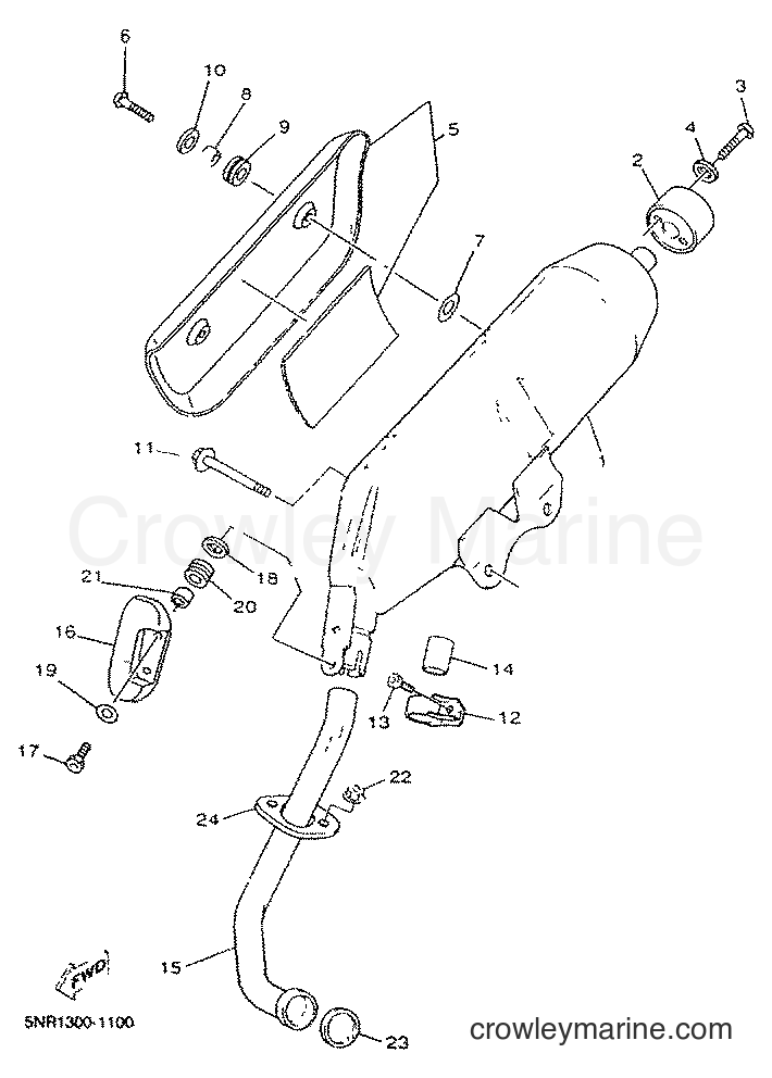 2001 Scooter YP125E - YP125E (5NR1) [010] - EXHAUST