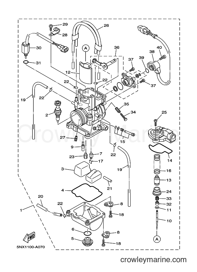 2003 Dirt Bike YZ250 - YZ250 (5UP2) [010] - CARBURETOR