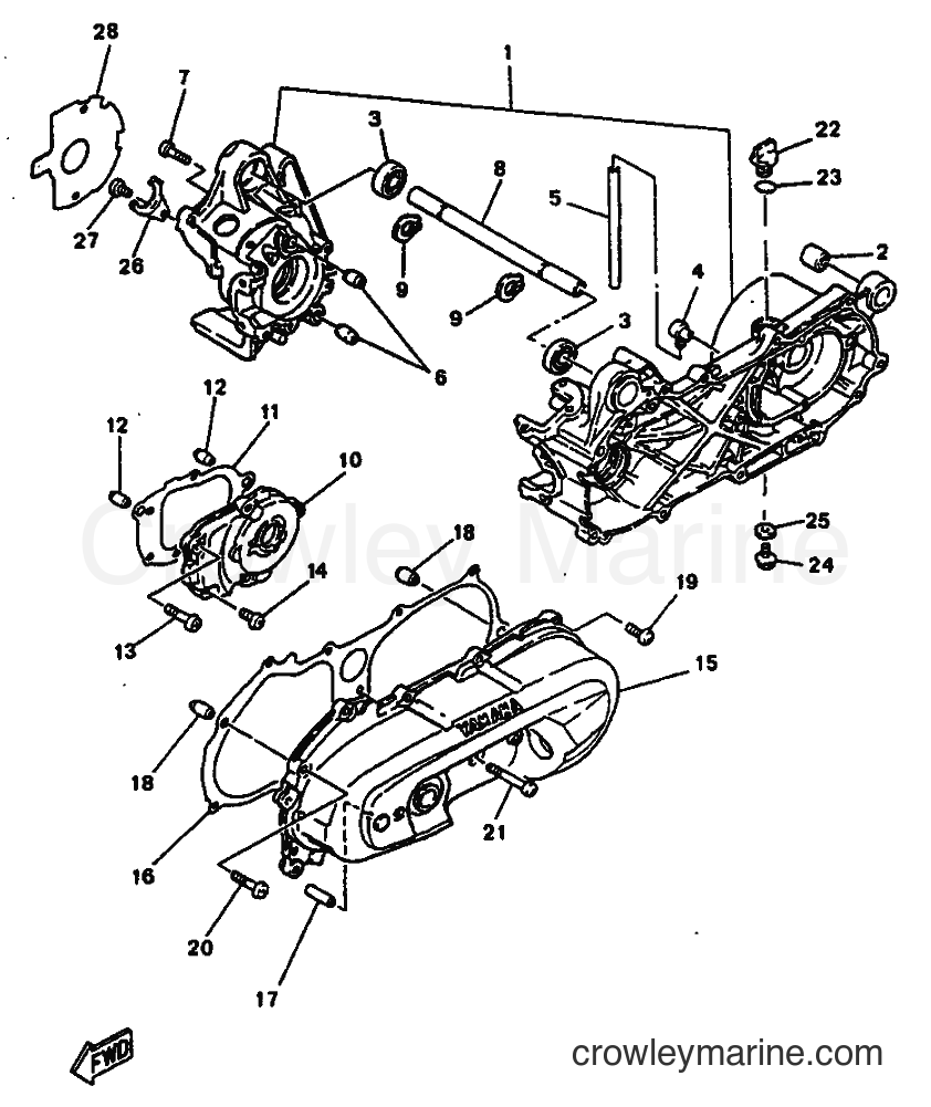 Yamaha Motors YN50 (5BV1) [010] - CRANKCASE