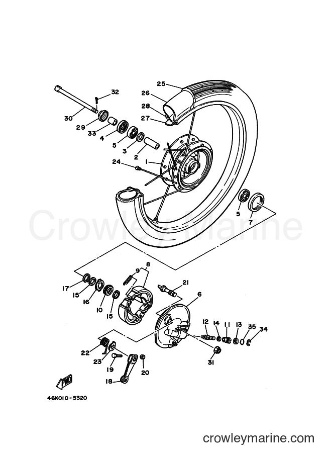 1986 Scooter T80 - T80 (2FL) [999] - FRONT WHEEL