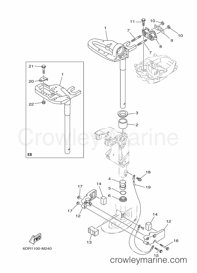Yamaha Motors F9.9LMHB-2016 (6DR4) [030] - BRACKET 2
