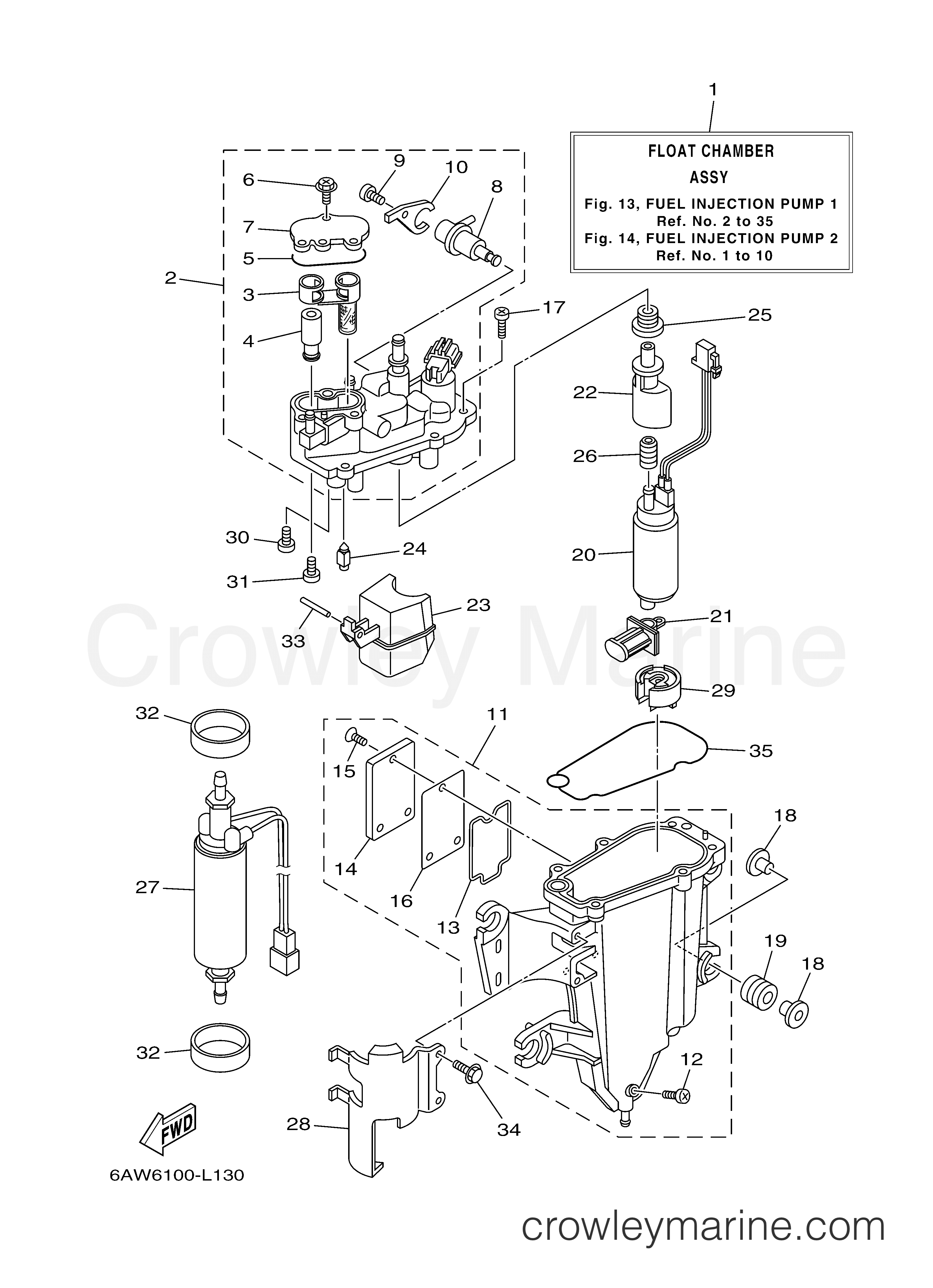 Yamaha Motors LF350UCB - FUEL INJECTION PUMP 1