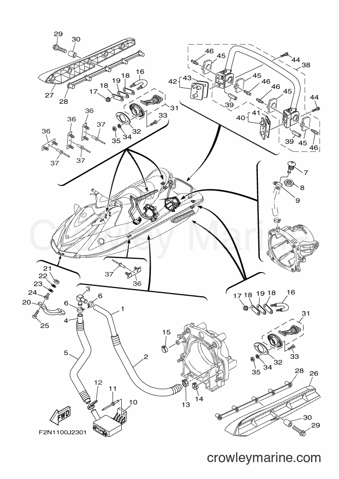 Yamaha Motors VX1100B (F2ND) [010] - HULL & DECK