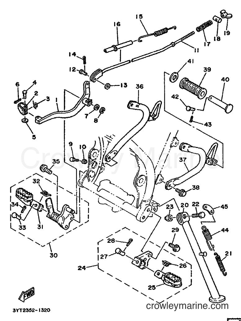 Yamaha Motors XT350 (3YT2) [999] - STAND & FOOTREST