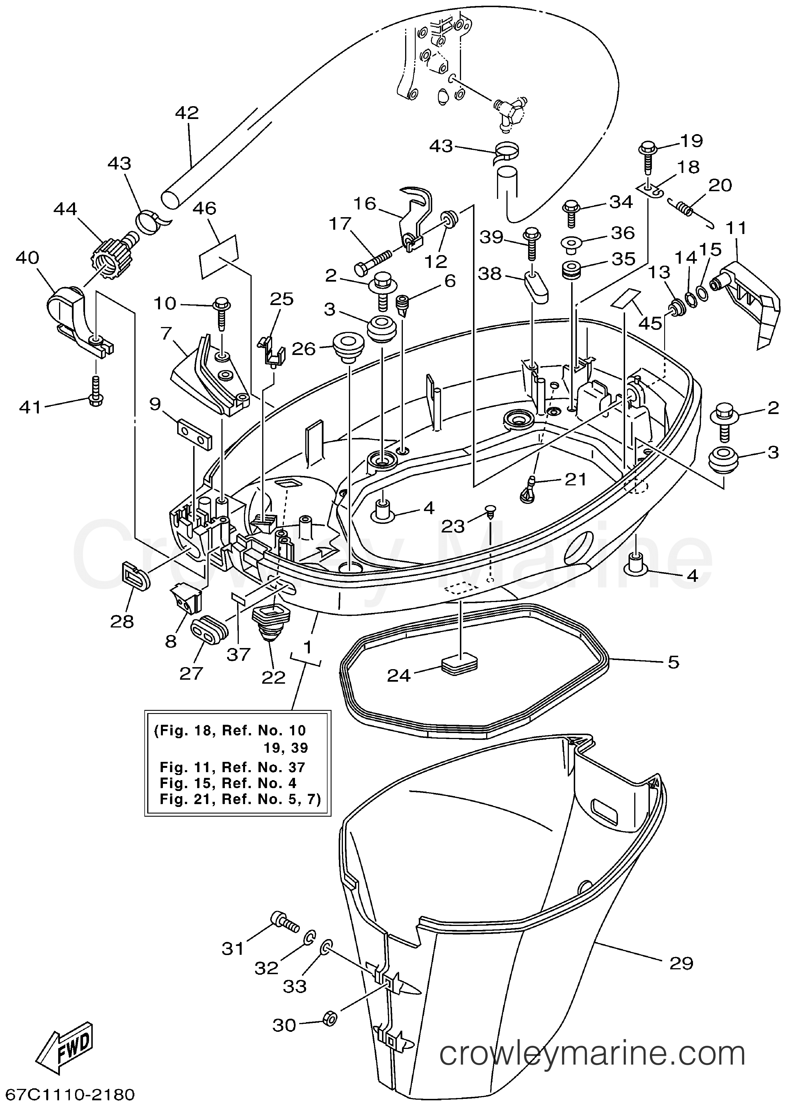 Yamaha Motors F40MLHA - BOTTOM COWLING