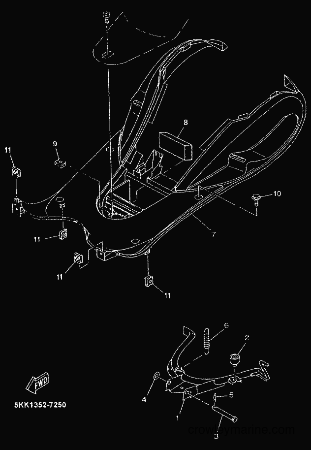 1999 Scooter YN100 - YN100 (5KK1) [99A] - STAND & FOOTREST