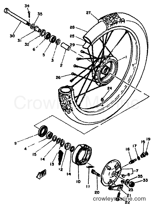1981 Dirt Bike XT250 - XT250 (5G4) [999] - FRONT WHEEL