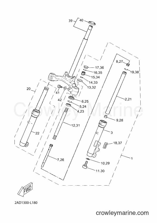 Yamaha Motors CS50M (2AD3) [010] - FRONT FORK 1