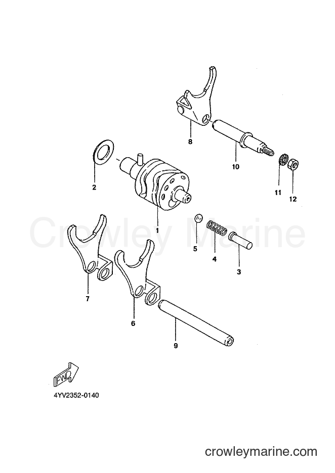 Yamaha Motors TZR50 (4YV6) [010] - SHIFT CAM & FORK