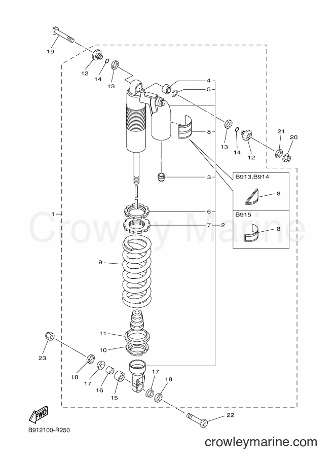 Yamaha Motors YZ450FX (B913) [010] - REAR SUSPENSION
