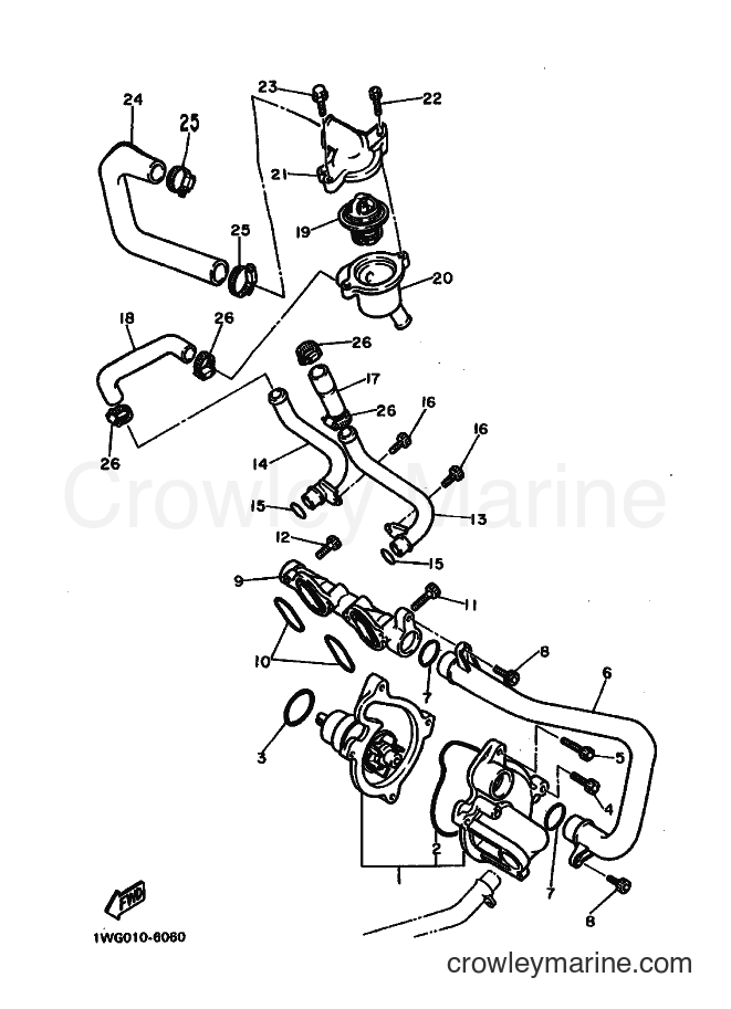 Yamaha Motors FZR400 (3BF2) [010] - WATER PUMP