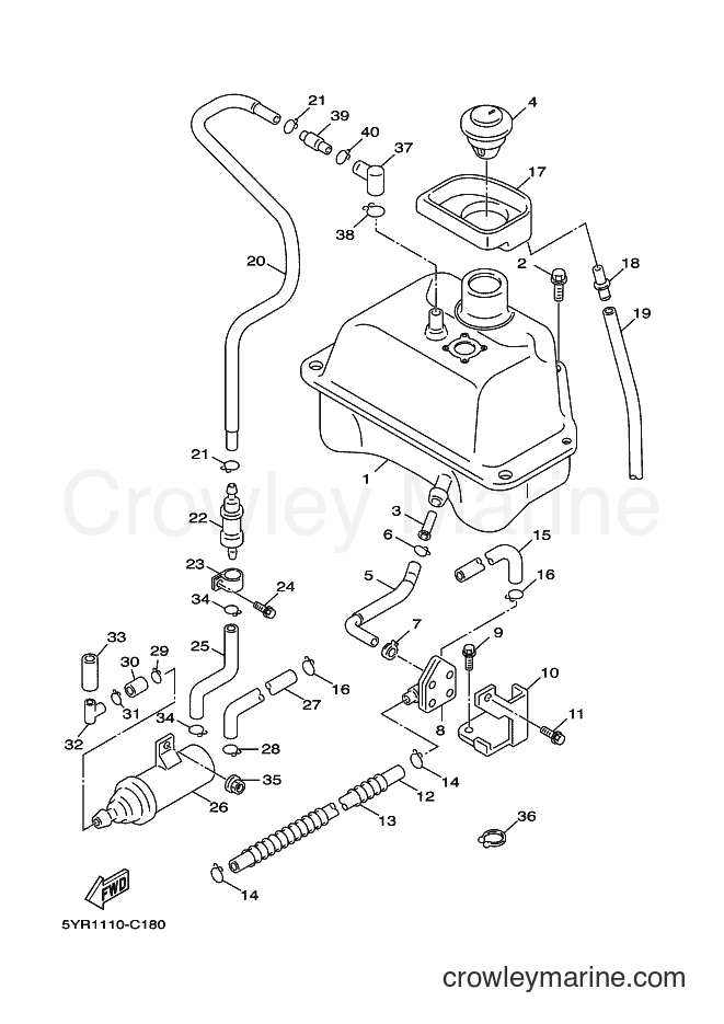 2006 Scooter XC125V - XC125V (5YR7) [010] - FUEL TANK