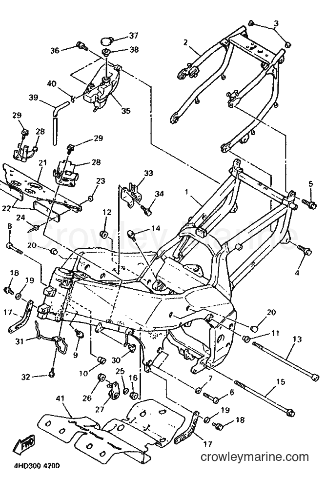 1994 Sport Bike YZF750R - YZF750R (4HA2) [010] - FRAME
