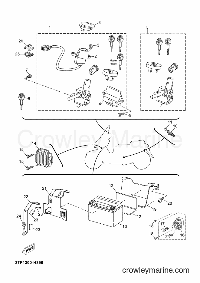 2010 Scooter YP250R - YP250R (37P1) [030] - ELECTRICAL 1
