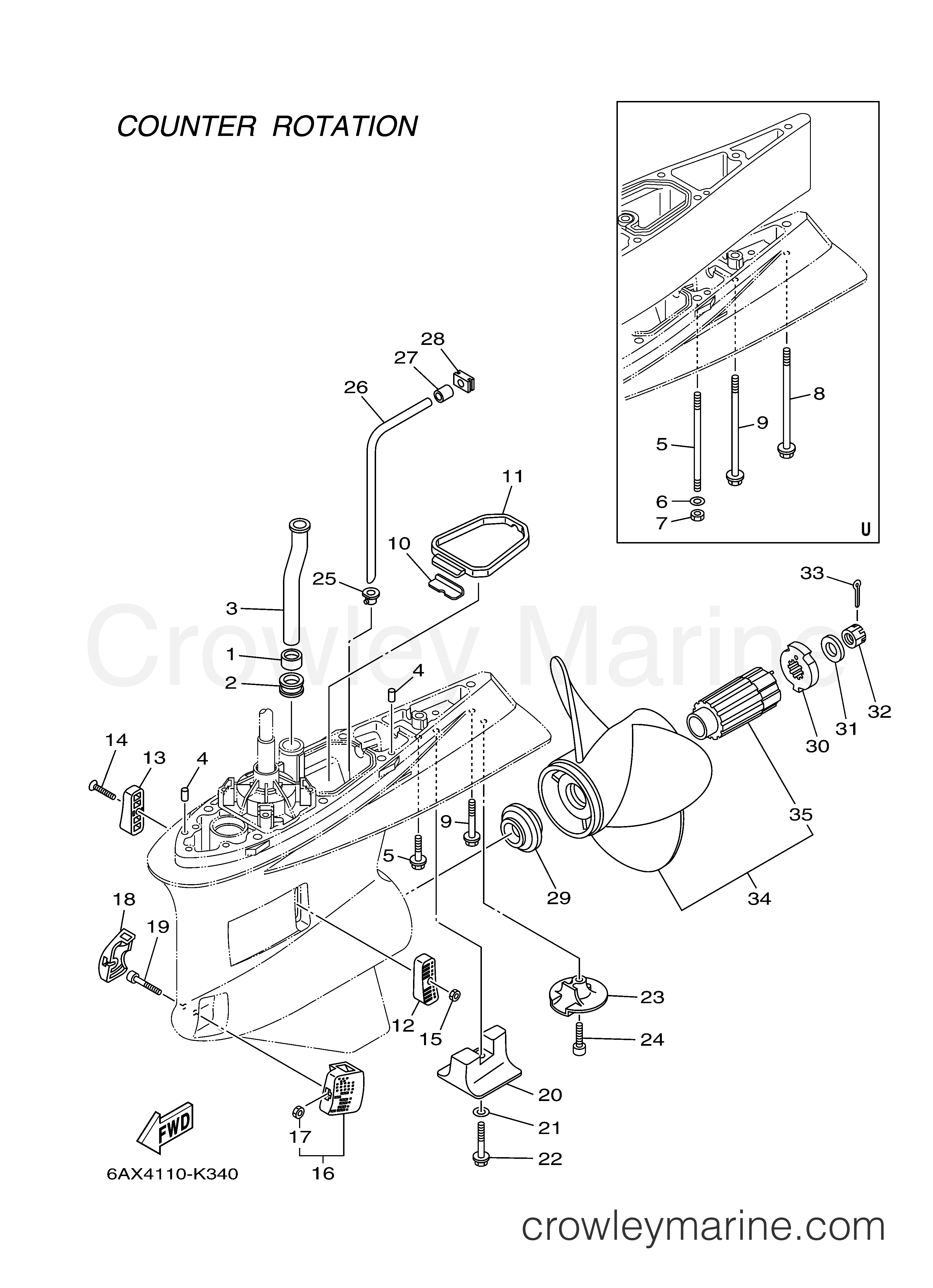 Yamaha Motors LF350UCB - LOWER CASING DRIVE 4