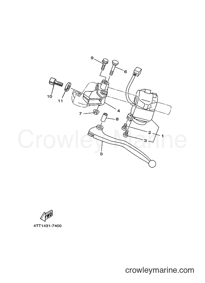 1998 Scooter JZ120B - JZ120B (4TT2) [010] - HANDLE SWITCH & LEVER