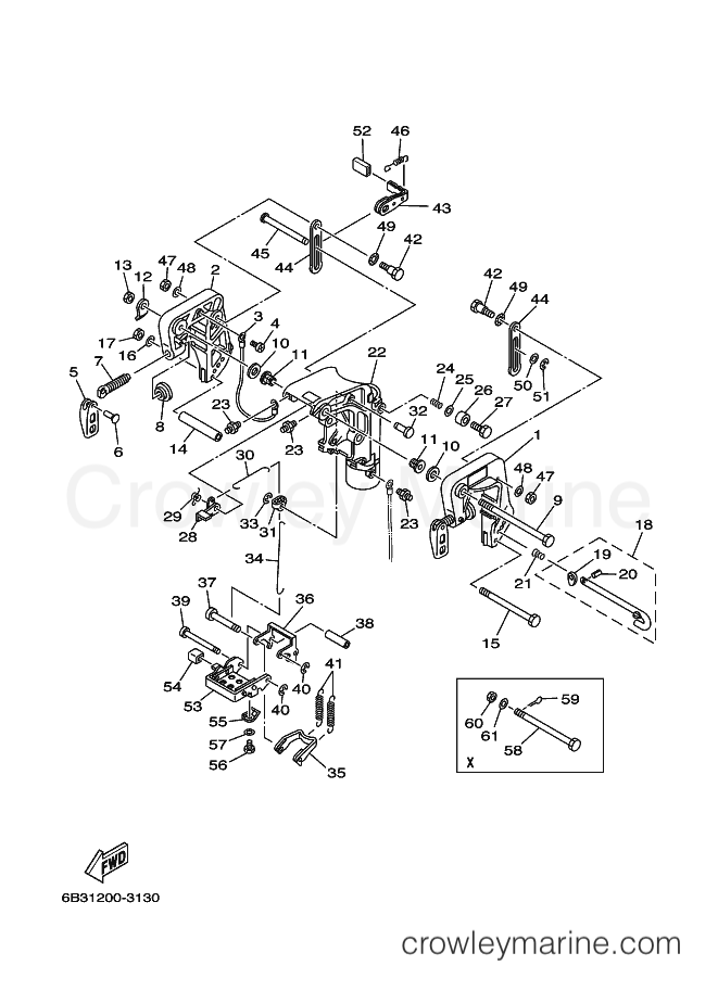 Yamaha Motors E9.9D (6B31) [06A] - BRACKET 1