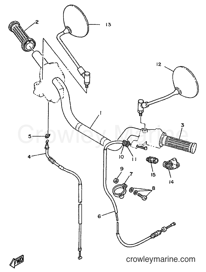 1996 Street Bike SR250SP - SR250SP (3TH5) [999] - STEERING HANDLE & CABLE