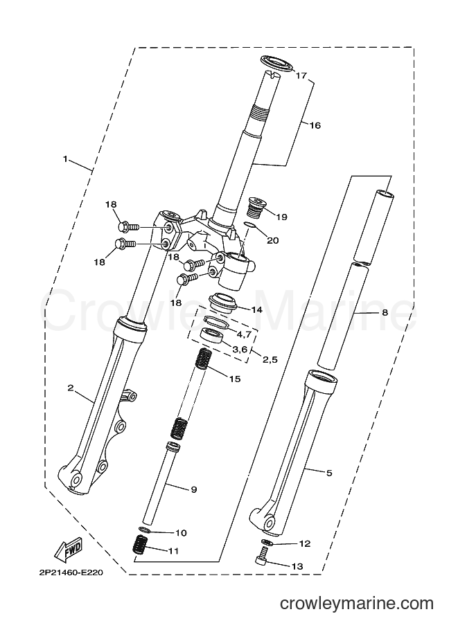 Yamaha Motors T110SEC (30C2) [010] - FRONT FORK
