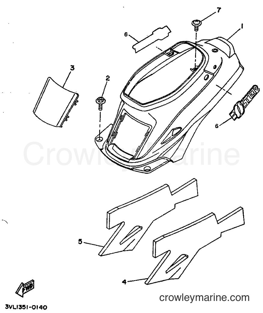 Yamaha Motors CW50 (3WW1) [999] - SIDE COVER & OIL TANK