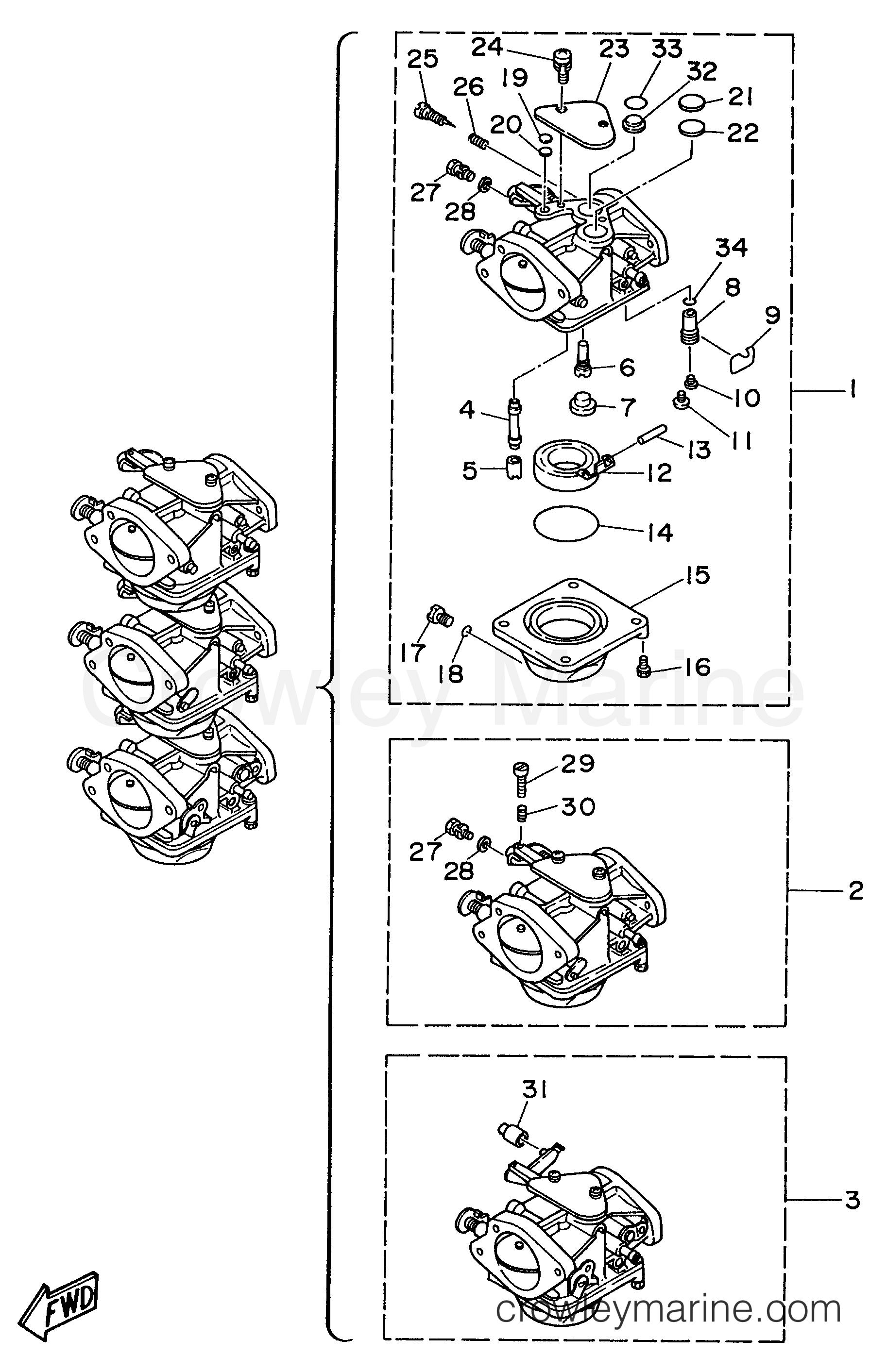Yamaha Motors C60TLRU - CARBURETOR