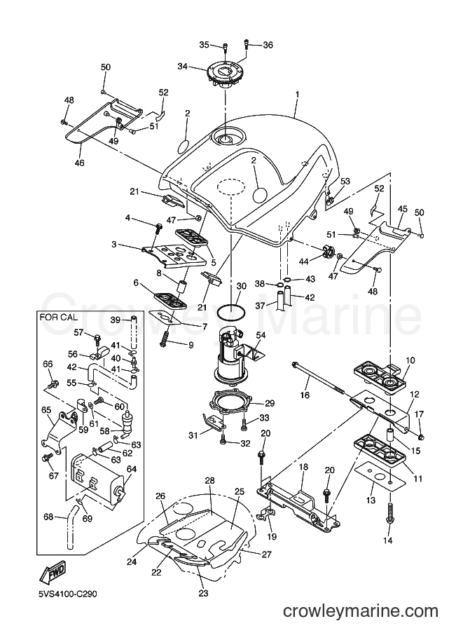 2004 Sport Bike FJR1300A - FJR1300A (5VS6) [010] - FUEL TANK