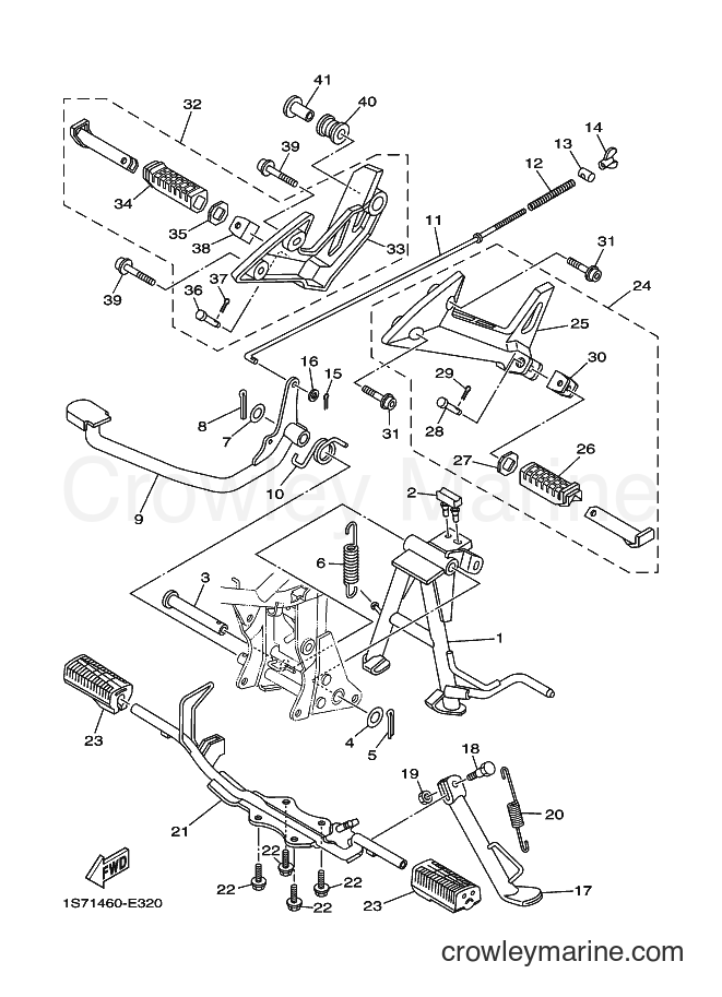 2006 Scooter T135HC - T135HC (2S61) [010] - STAND & FOOTREST