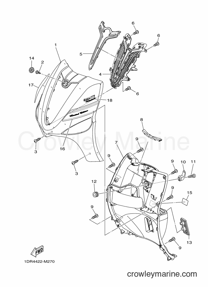 Yamaha Motors XC115S (1DR4) [010] - LEG SHIELD