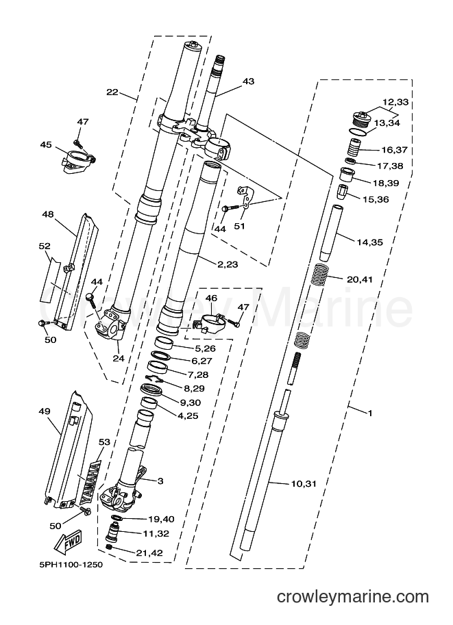 Yamaha Motors WR250F (5PH2) [040] - FRONT FORK