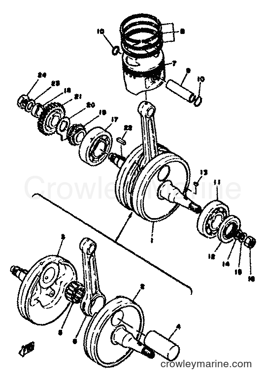 Yamaha Motors SR500 (2J4) [999] - CRANKSHAFT & PISTON