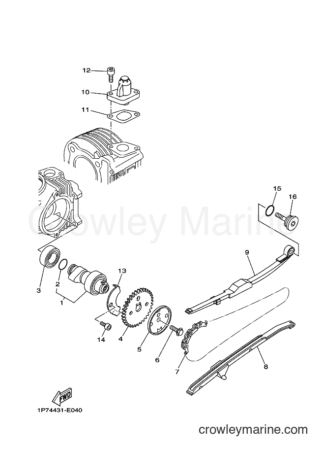 2007 Scooter BI-115D-CW - BI-115D-CW (4C93) [010] - CAMSHAFT & CHAIN