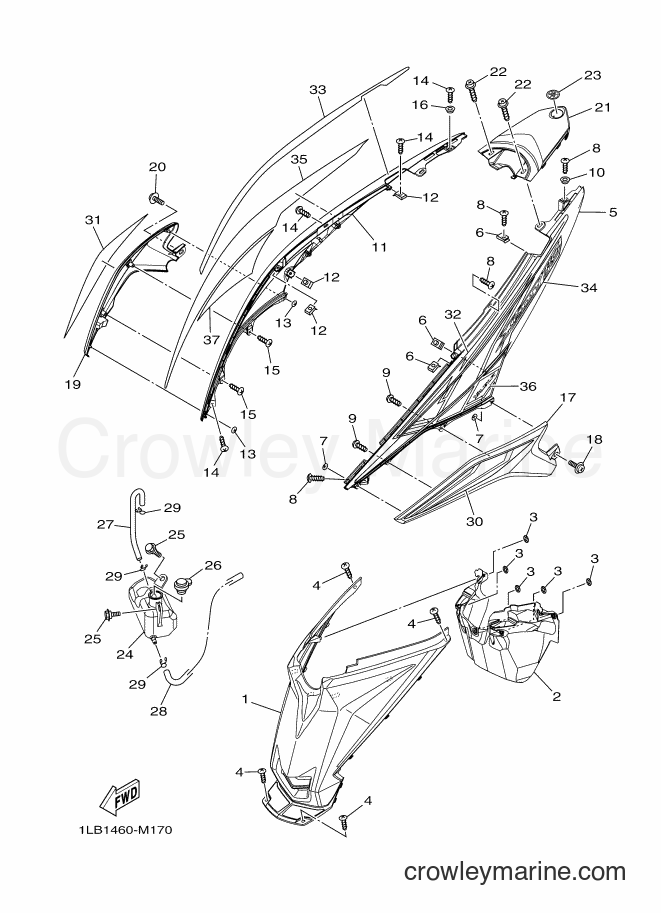 2013 Scooter AL125FC - AL125FC (1LB1) [010] - SIDE COVER