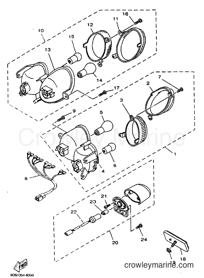 1999 Scooter YP125E - YP125E (5DS8) [010] - TAILLIGHT