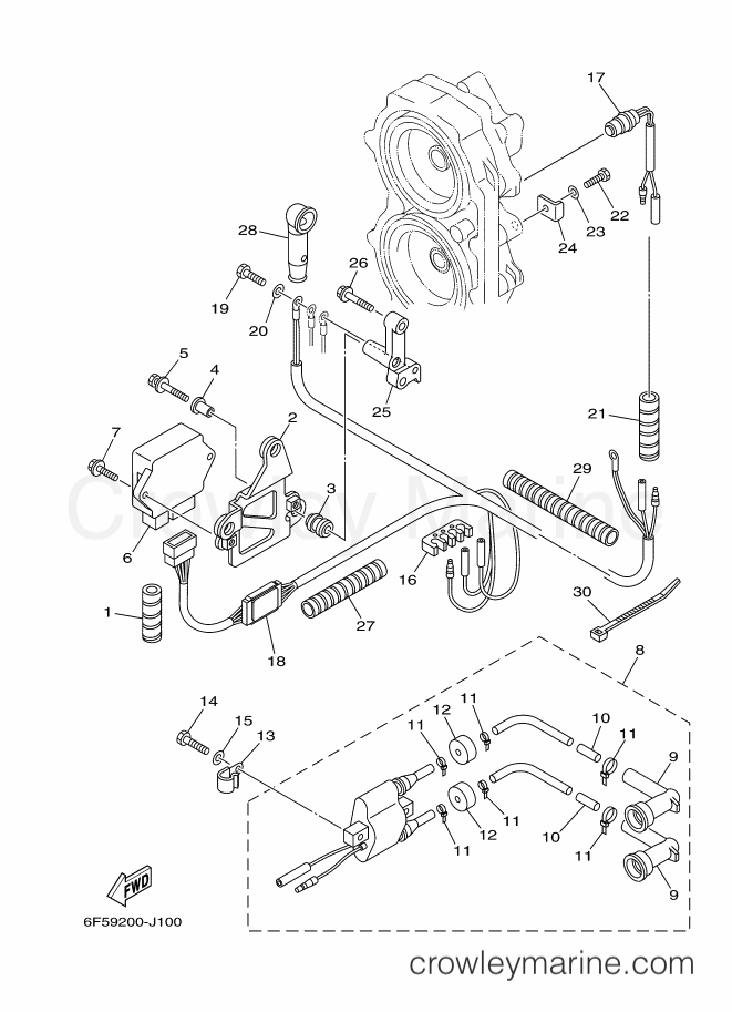 Yamaha Motors E40JMHS (6J4B) [080] - ELECTRICAL 1