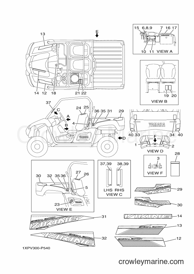2015 ATV YXM700ES - YXM700ES (1XPV) [010] - EMBLEM & LABEL 1
