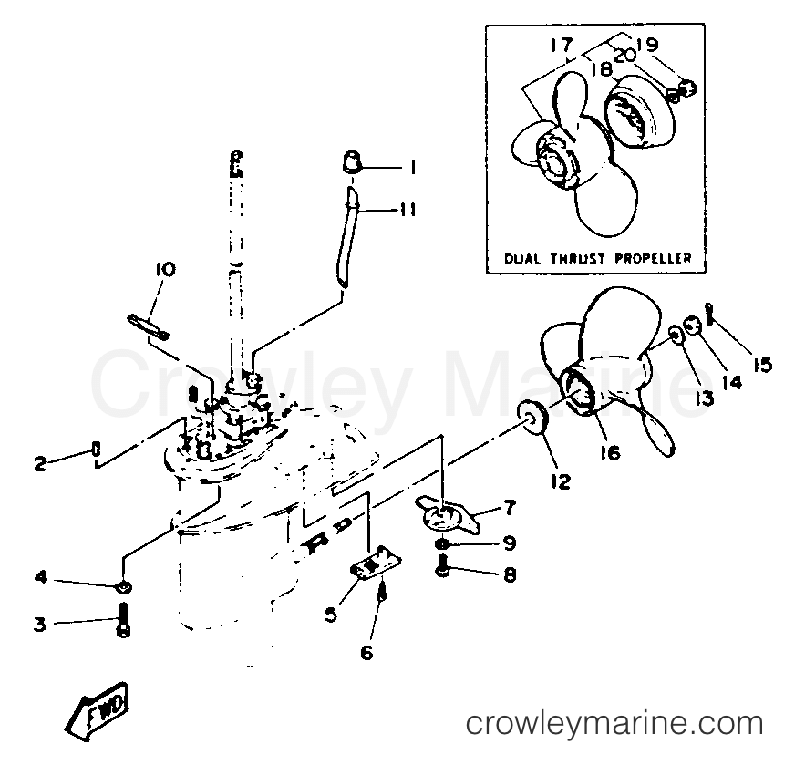 Yamaha Motors 9.9ESHR - LOWER DRIVE 2