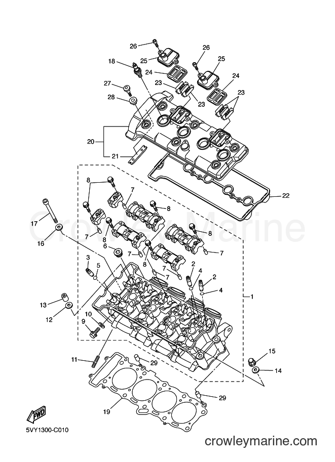 Yamaha Motors YZF-R1 (5VY1) [090] - CYLINDER HEAD